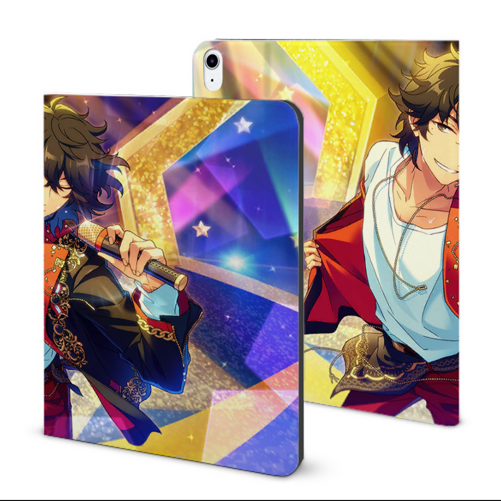（画像用） あんさんぶるスターズ! Ensemble Stars IPad ケース ブック型 PUレザー TPU 耐衝撃 軽量 薄型 ペン収納なし 全面保護 IPad 各モデル対応